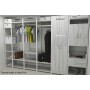 Шафа Гардероб Уні секція 3 серії Конект Ferrum-decor 220x60x50 см Білий метал ДСП Бетон 32 мм (FRD-106890)