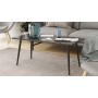 Стіл журнальный Монтана Ferrum-decor 45x100x50 Чорний метал ДСП (FRD-107340)