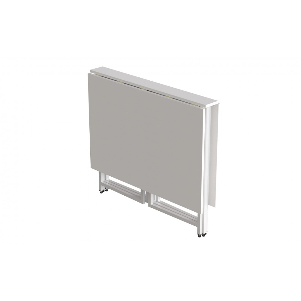 Стол раскладной трансформер книжка Морис 3 Ferrum-decor 75x130x90 Белый металл ДСП Белый 16 мм (FRD-107420)