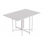 Стол раскладной трансформер книжка Морис 3 Ferrum-decor 75x130x90 Белый металл ДСП Белый 16 мм (FRD-107420)