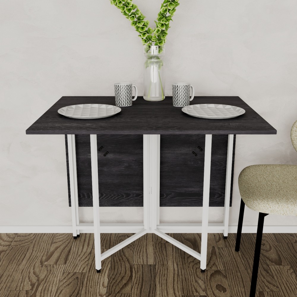 Стол раскладной трансформер книжка Морис 3 Ferrum-decor 75x130x90 Белый металл ДСП Каштан Арвадонна 16 мм (FRD-107510)