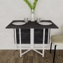 Стол раскладной трансформер книжка Морис 3 Ferrum-decor 75x130x90 Белый металл ДСП Каштан Арвадонна 16 мм (FRD-107510)
