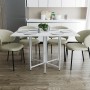 Стол раскладной трансформер книжка Морис 3 Ferrum-decor 75x130x90 Белый металл ДСП Белый 16 мм (FRD-107420)