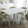 Стол раскладной трансформер книжка Морис 3 Ferrum-decor 75x130x90 Белый металл ДСП Белый 16 мм (FRD-107420)