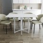 Стол раскладной трансформер книжка Морис 3 Ferrum-decor 75x130x90 Белый металл ДСП Белый 16 мм (FRD-107420)
