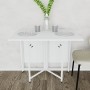 Стол раскладной трансформер книжка Морис 3 Ferrum-decor 75x130x90 Белый металл ДСП Белый 16 мм (FRD-107420)