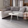 Журнальний круглий стіл OPTIMA 1 ніжки конусні Ferrum-decor 450x670x670 Білий метал ДСП Кашемір 16 мм (FRD-107540)
