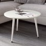 Журнальний круглий стіл OPTIMA 1 ніжки конусні Ferrum-decor 450x670x670 Білий метал ДСП Кашемір 16 мм (FRD-107540)
