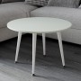 Журнальний круглий стіл OPTIMA 2 ніжки конусні Ferrum-decor 450x670x670 Білий метал ДСП Кашемір 16 мм (FRD-107550)