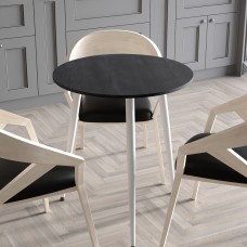 Круглий стіл OPTIMA 3 ніжки конусні Ferrum-decor 750x670x670 Білий метал ДСП Дуб Каштан Арвадонна 16 мм (FRD-107560)