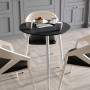Круглий стіл OPTIMA 3 ніжки конусні Ferrum-decor 750x670x670 Білий метал ДСП Дуб Каштан Арвадонна 16 мм (FRD-107560)