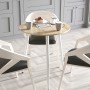 Круглий стіл OPTIMA 3 ніжки конусні Ferrum-decor 750x670x670 Білий метал ДСП Дуб Артизан 16 мм (FRD-107450)