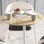 Круглий стіл OPTIMA 3 ніжки конусні Ferrum-decor 750x670x670 Білий метал ДСП Дуб Артизан 16 мм (FRD-107450)