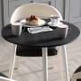 Круглий стіл OPTIMA 3 ніжки конусні Ferrum-decor 750x670x670 Білий метал ДСП Дуб Каштан Арвадонна 16 мм (FRD-107560)