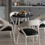Круглий стіл OPTIMA 4 ніжки конусні Ferrum-decor 750x670x670 Білий метал ДСП Каштан Арвадонна 16 мм (FRD-107570)