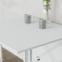 Обідній стіл трансформер книжка Оріон Pro Ferrum-decor 75x152x90 Білий метал ДСП Білий 16 мм (FRD-107410)