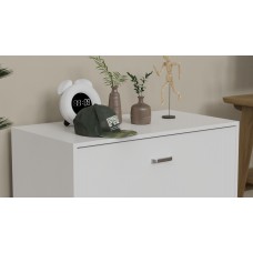 Ліжко трансформер тумба ASCET 2 Ferrum-decor 650x2000x700 Чорний метал ДСП Білий 16 мм (FRD-107330)