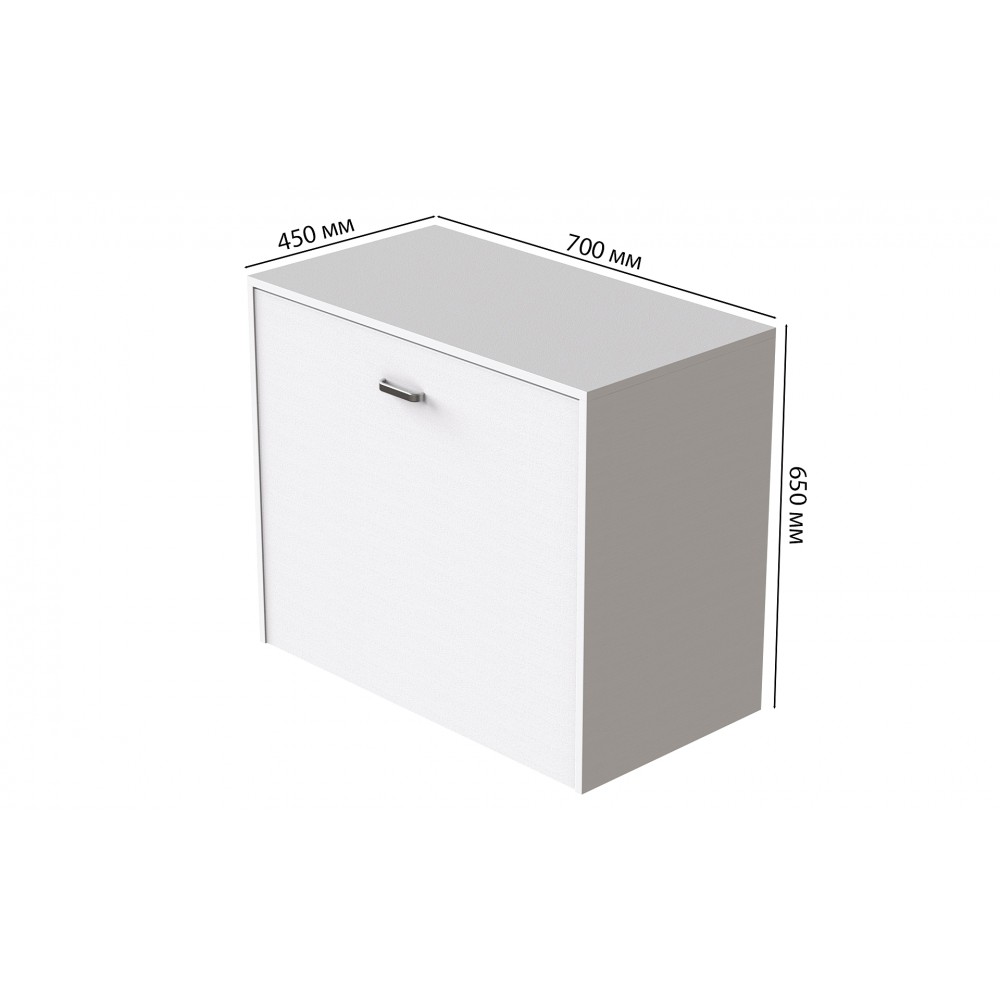 Ліжко трансформер тумба ASCET 2 Ferrum-decor 650x2000x700 Чорний метал ДСП Білий 16 мм (FRD-107330)