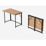 Стол трансформер раскладной Слай Ferrum-decor 75x100x60 Черный металл ДСП Дуб Дуб Евок Прибрежный 16 мм (FRD-107820)