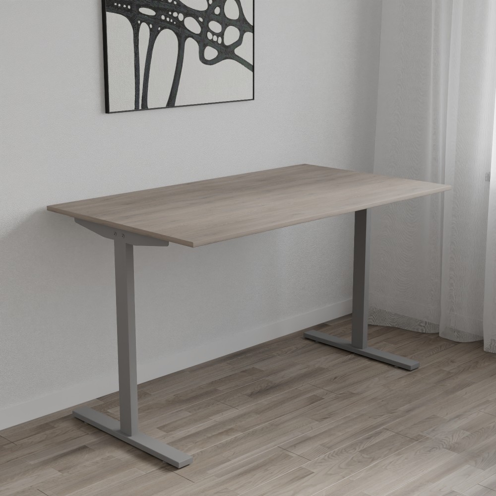 Стол письменный Space Ferrum-decor 750x1400x600 Серый металл ДСП Дуб Кремона Канолло 16 мм (FRD-107960)