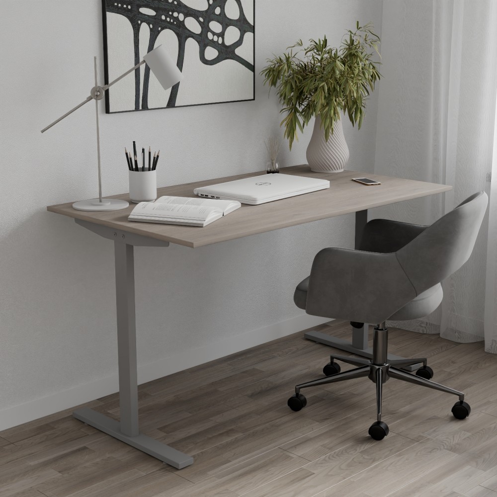 Стол письменный Space Ferrum-decor 750x1400x600 Серый металл ДСП Дуб Кремона Канолло 16 мм (FRD-107960)