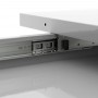 Обеденный раздвижной стол Неман ТРИОН МДФ Белый/Черный глянец (NEM-121013)