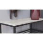 Полка для обуви Слайм 3 Ferrum-decor 635x630x260 Черный металл ДСП Бетон 16 мм (FRD-106838)