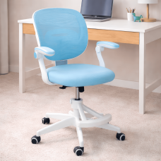 Крісло обертове дитяче з підставкою для ніг PERFECT KIDS BLUE Perfect Home Блакитний (PFH-092116)