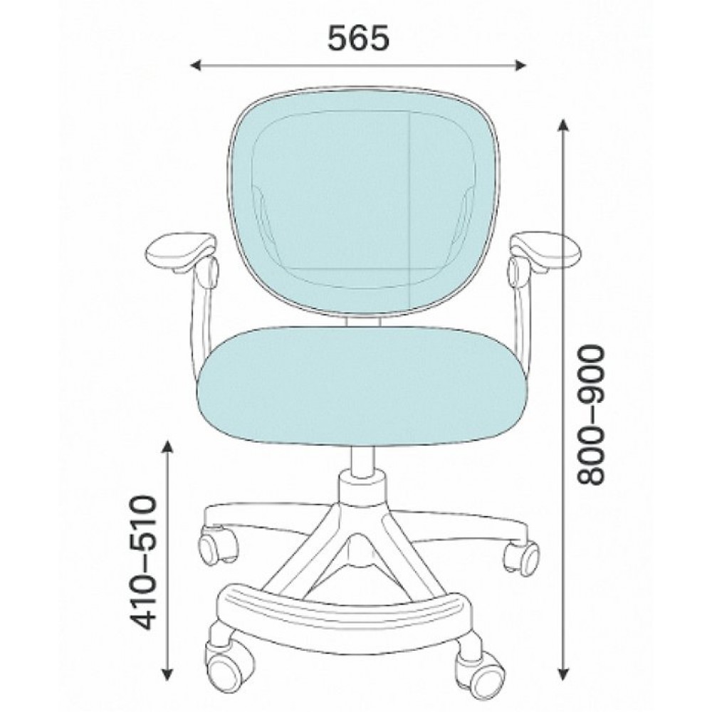 Кресло вращающееся детское с подставкой для ног PERFECT KIDS BLUE Perfect Home Голубой (PFH-092116)