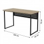 Стол письменный Майк Ferrum-decor 75x120x70 Белый металл ДСП Дуб Кремона Торро 32 мм (FRD-108361)