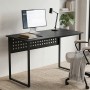 Стол письменный Майк Ferrum-decor 75x140x70 Черный металл ДСП Каштан Арвадонна 16 мм (FRD-108291)