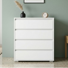 Комод на 4 ящика LION АРТ-2 80х43х105 см Нимфея Альба (белый) (LION-045391)