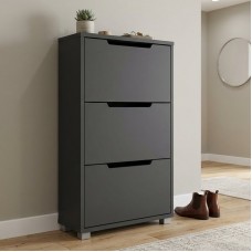 Тумба для взуття з ящиками LION ТО-2 70,4x28,2x123,4 см Антрацит (LION-045308)