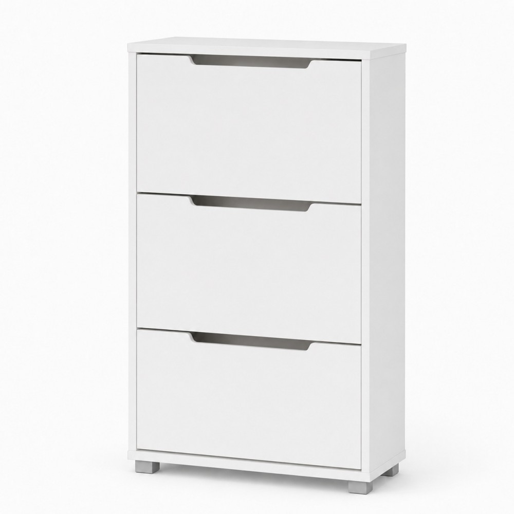Тумба для обуви с ящиками LION ТО-2 70,4x28,2х123,4 см Нимфея Альба (LION-045356)