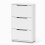 Тумба для обуви с ящиками LION ТО-2 70,4x28,2х123,4 см Нимфея Альба (LION-045356)