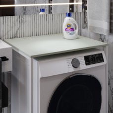 Стеллаж полка Бафрум 401 Ferrum-decor для стиральной машины 90x70,5x60,5 Белый металл ДСП Кашемир 16 мм (FRD-107581)