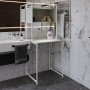 Стелаж-полиця Бафрум 403 Ferrum-decor для пральної машини 178x70,5x60,5 Білий метал ДСП Кашемір 16 мм (FRD-107601)