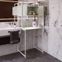Стелаж-полиця Бафрум 404 Ferrum-decor для пральної машини 178x70,5x60,5 Білий метал Кашемір 16 мм (FRD-107611)