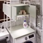Стелаж-полиця Бафрум 404 Ferrum-decor для пральної машини 178x70,5x60,5 Білий метал Кашемір 16 мм (FRD-107611)