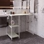 Стелаж-полиця Бафрум 405 Ferrum-decor для пральної машини 90x101x60,5 Білий метал ДСП Кашемір 16 мм (FRD-107621)