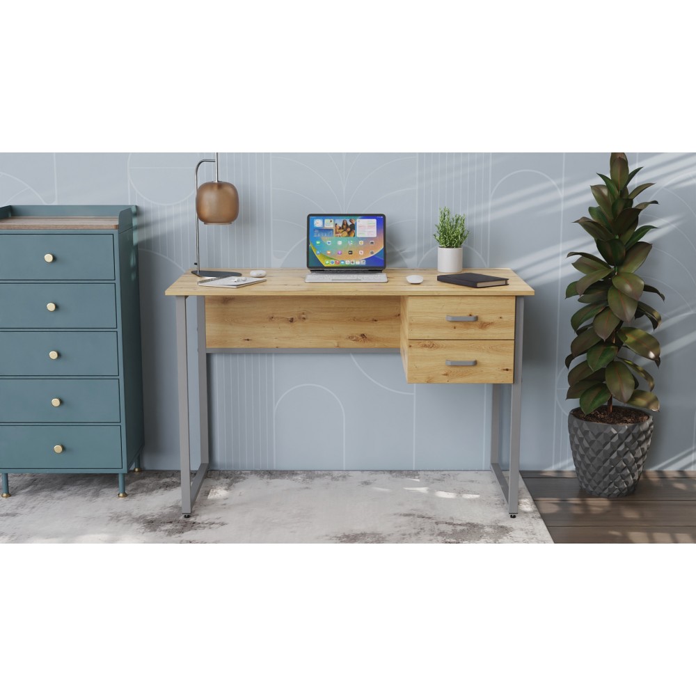 Компьютерный стол Ferrum-decor Дакота 75x120x70 серый ДСП Дуб Артизан 16мм (FRD-107271)