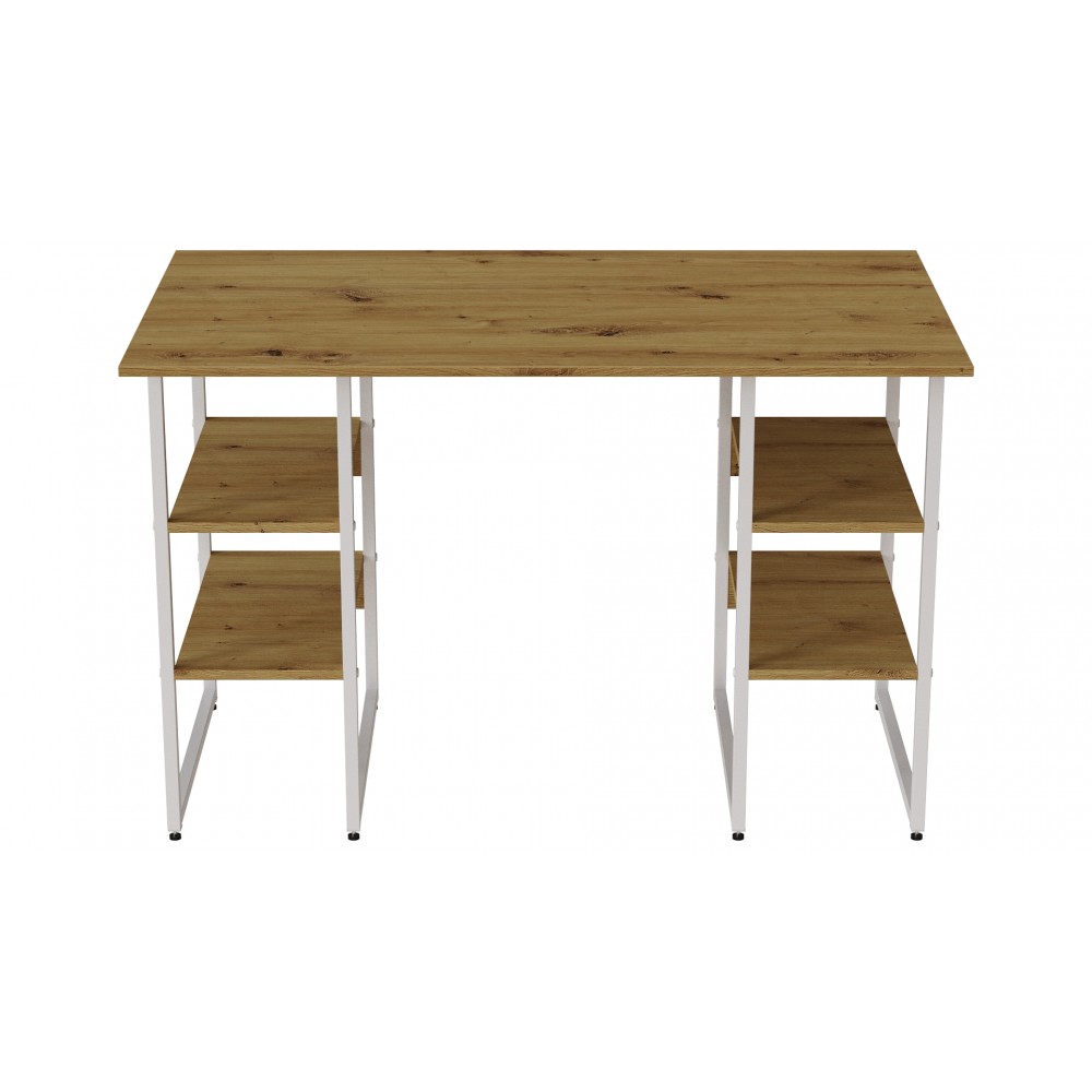 Компьютерный стол Ferrum-decor Карэн 75x120x60 белый ДСП Дуб Артизан 32мм (FRD-107241)