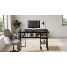 Стіл письмовий Кевин Ferrum-decor 75x140x70 Чорний метал ДСП Каштан Арвадонна 16 мм (FRD-108111)