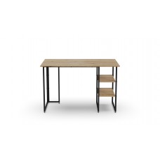 Стіл письмовий Кевин Ferrum-decor 75x120x60 Чорний метал ДСП Дуб Евок Прибережний 16 мм (FRD-108051)