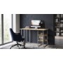 Стол письменный Кевин Ferrum-decor 75x120x70 Серый металл ДСП Дуб Евок Прибрежный 16 мм (FRD-108071)