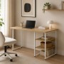 Стол письменный Кевин Ferrum-decor 75x120x70 Белый металл ДСП Дуб Кремона Торро 32 мм (FRD-108181)
