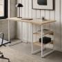 Стол письменный Кевин Ferrum-decor 75x120x70 Белый металл ДСП Дуб Кремона Торро 32 мм (FRD-108181)