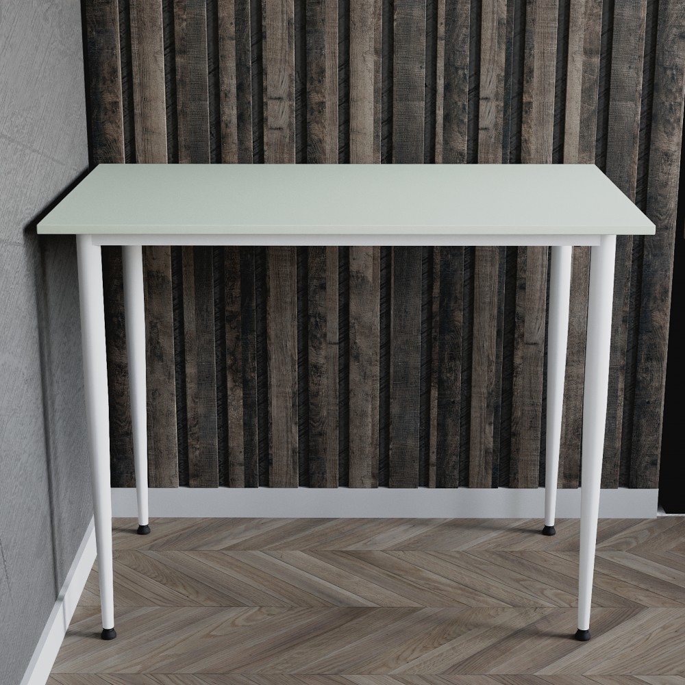 Стол универсальный Prime Ferrum-decor 750x1400x700 Белый металл ДСП Кашемир 16 мм (FRD-107741)