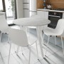 Круглий стіл MARSI 4 870-4 ніжки конусні Ferrum-decor 750x870x870 Білий метал ДСП Бетон 16 мм (FRD-107441)