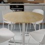Стол круглый MARSI 4 870-4 ноги на конус Ferrum-decor 750x870x870 Белый металл ДСП Дуб Кремона Торро 16 мм (FRD-107531)
